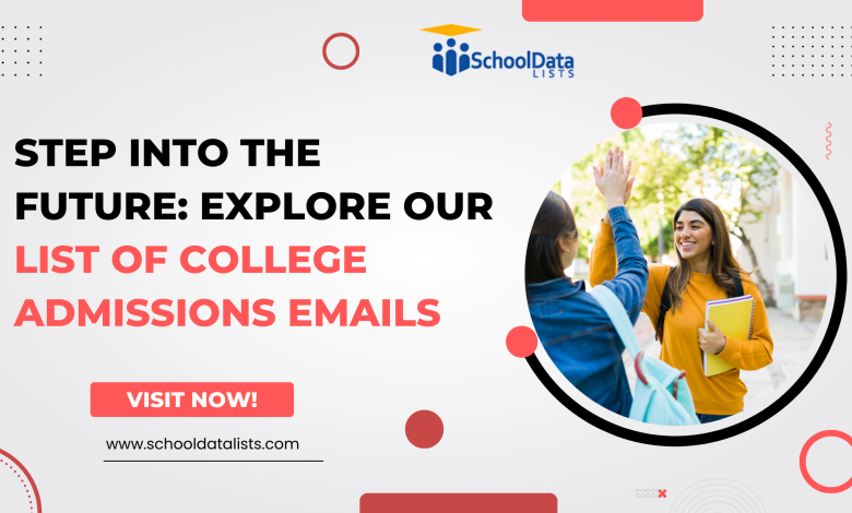 List of College Admissions Emails